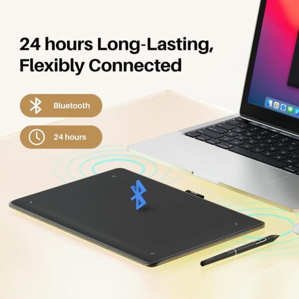 613oPYx6YQL._AC_SL1500.jpg Huion Inspiroy Frego M – Wireless Bluetooth Medium-Size Graphics Tablet. 10 × 6.25″. Battery-Powered (24 h). PenTech 3.0+. Minimalist Design