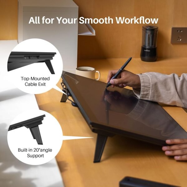 7196VWhYtFL._AC_SL1500.jpg HUION Kamvas Pro 27 - 4K UHD Pen Display with Battery-Free Stylus. 99% Adobe RGB Color Gamut. and Adjustable Stand for Professional Digital Art and Design