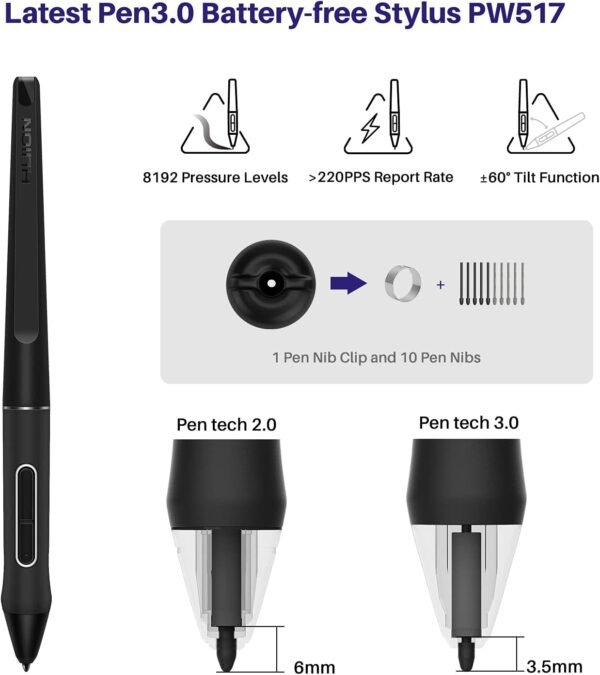HUIONKamvas24PlusQHDGraphicDrawingTabletwithFull-LaminatedQDScreen140_sRGB2.5KGraphicDrawingMonitorBattery-FreeStylus8192PenPressureTiltforPC_Mac_Android_23.8inchPenDisplay-4_1.jpg HUION Kamvas 24 Plus -繪圖板