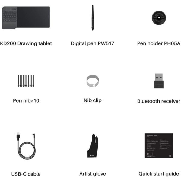Huion Inspiroy Keydial KD200 Bluetooth 5.0 繪圖板
